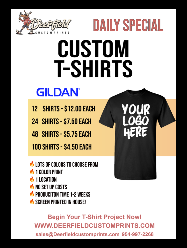 daily deals - cheap custom t-shirt flyer