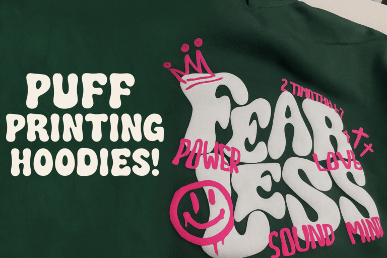 puff print hoodies