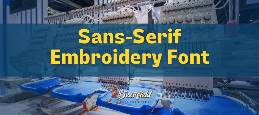 Sans Serif Embroidery Font