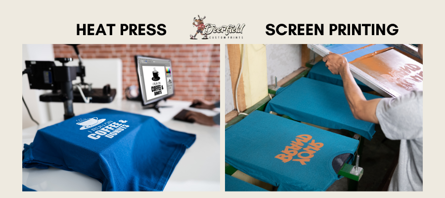 Screen Printing vs. Heat Press- What's the Difference