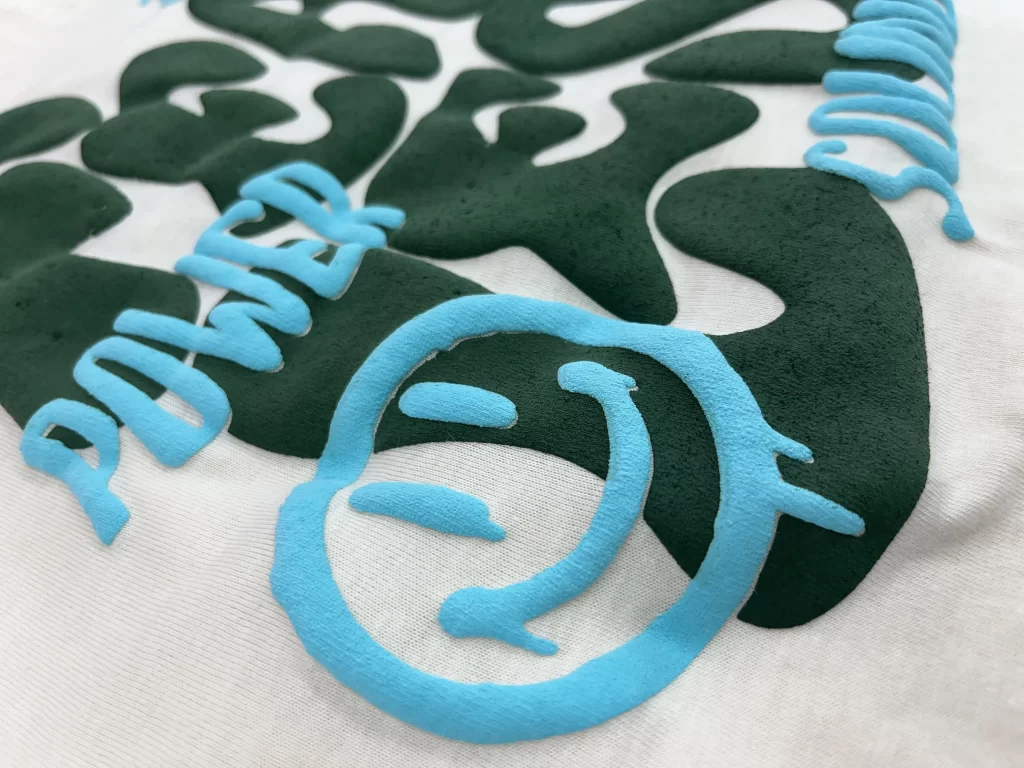 2 color puff print