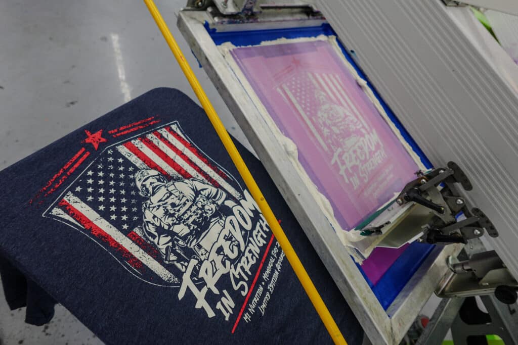 freedom in strength contract screen printing