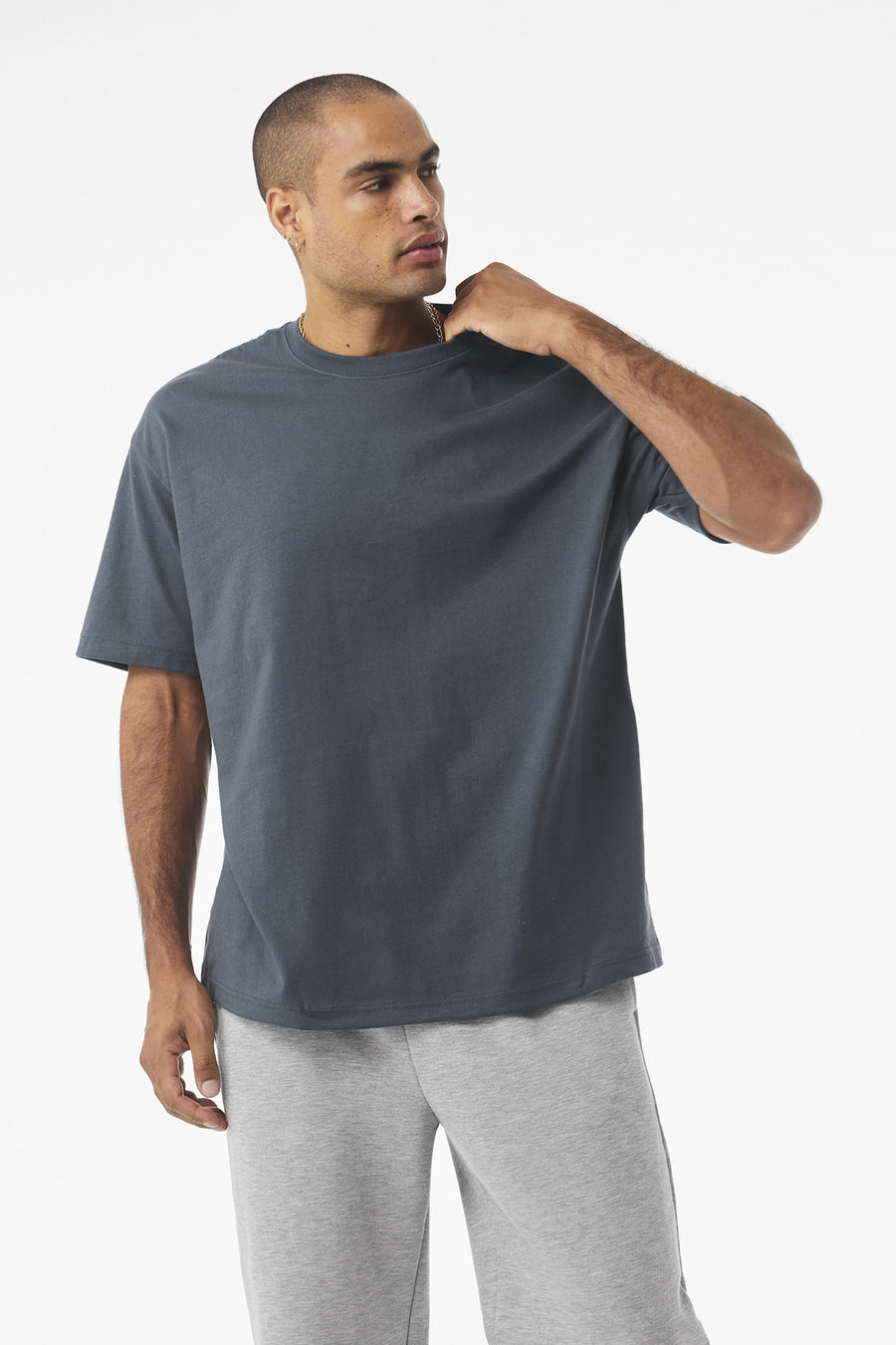 Bella+Canvas 4610 Vintage Navy heavyweight tee - custom screen printing by Deerfield Custom Prints