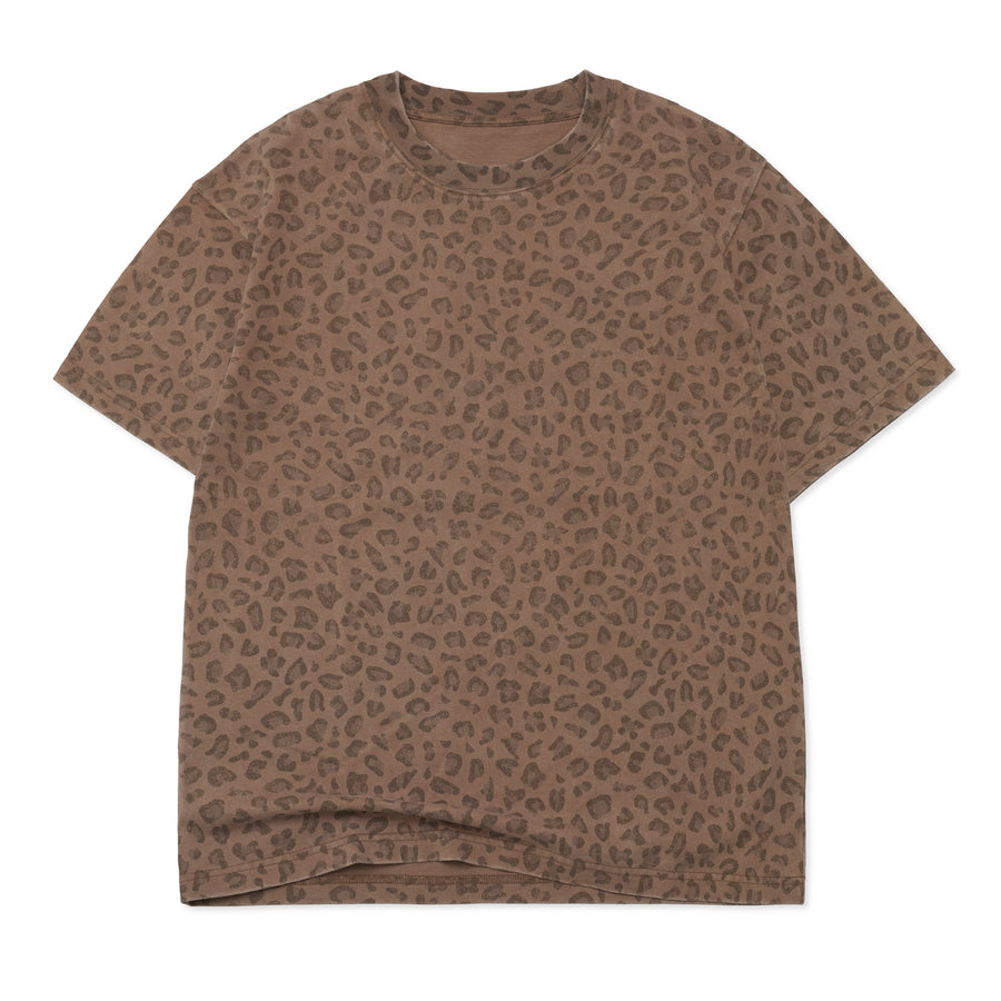 Cotton Collective oversized box tee Vintage Leopard - custom screen printing by Deerfield Custom Prints