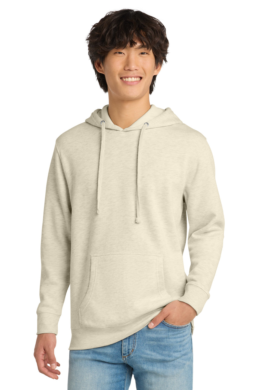 District DT6100 fleece hoodie in Oatmeal Heather