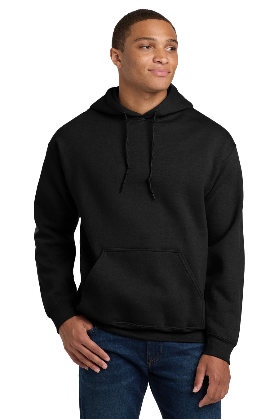 Gildan 18500 Black hoodie - custom screen printing by Deerfield Custom Prints