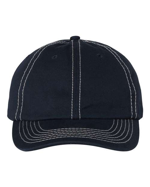 VC300A dad hat Navy/Stone Stitch