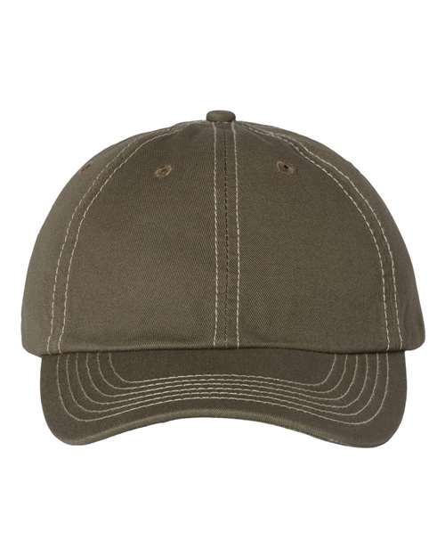 VC300A dad hat Olive/Stone Stitch